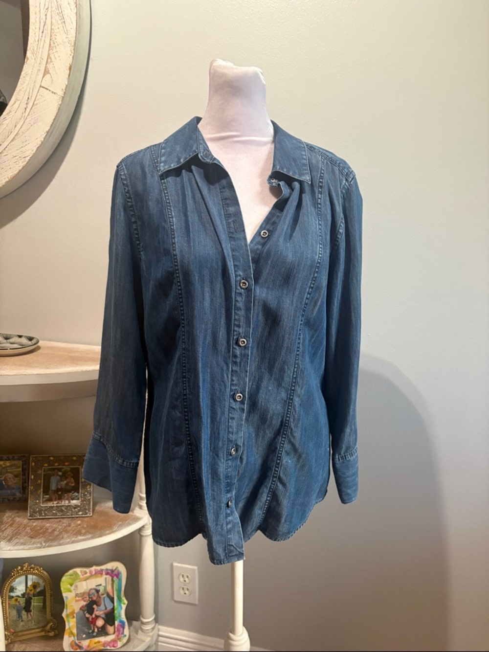 [Chico's] Indigo Denim Shirt - Size Small